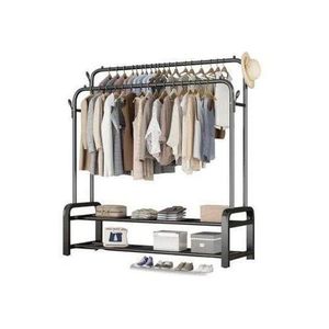 Cintre standards Multifonctions Support de séchage en métal, double tige, manteau, chapeau, vêtements suspendus