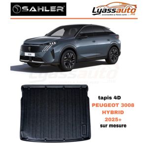 SAHLER Tapis De Coffre 4D Sur Mesure Pour PEUGEOT 3008 HYBRID 2025+