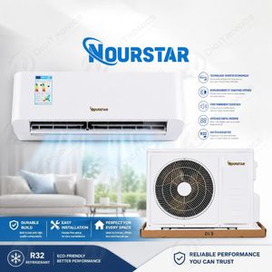 NOURSTAR Climatiseur Split Inverter 9000BTU Refroidissement & Chauffage, WiFi intégré, Fonction Turbo