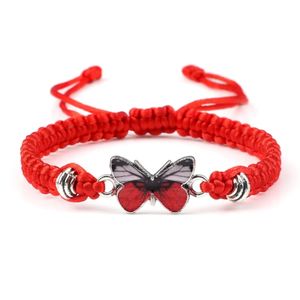 Bracelet Papillon Haute Qualité Rouge Adjustable Pour Femmes