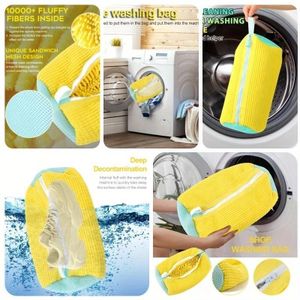 Sac de lavage de chaussures dans le lave linge,reutilisable, en maille, pour toutes les chaussures,Sac de Lavage et de Séchage pour Chaussures