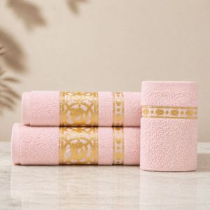 A3 HOME Pack 3 Serviette Mauresque (90x150 - 50x90 - 30x30 ) - Rose clair