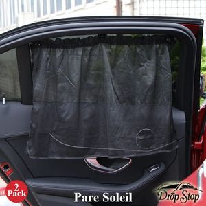 2 PièCes 40X45CM Protection Solaire Voiture RéTractable Voiture Pare-Soleil  CôTé Pare-Soleil Couverture de Voiture