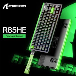 ATTACK SHARK R85 HE Clavier Gaming Filaire Magnétique 75%, Taux d'Interrogation 8Khz, Déclencheur Rapide, Précision RT 0.005Mm, Taux d'Échantillonnage 256K, Hot-Swappable