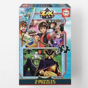 LOT DE 2 PUZZLES ZAK STORM 48 PIECES