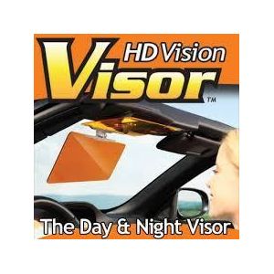 As Seen On Tv Visière Pare-Soleil Voiture HD Vision Jour & Nuit – Anti-Éblouissement Soleil & Phare LED – Double Filtre Jaune/Fumé – Clip Universel Pare-Brise – Accessoire Auto Sécurité, Vision Claire, Anti-Reflet, Conduite Confortable