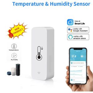 Smart Life Capteur intelligent de température et d'humidité, hygromètre,  rétroéclairage, WiFi, Tuya à prix pas cher