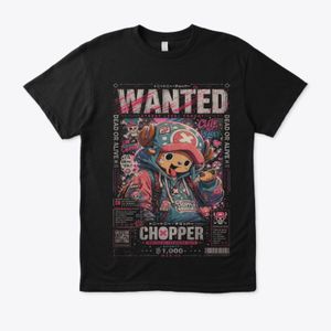 T-Shirt - Chopper - Design Anime - 90 % Coton Confortable Streetwear Tshirt - Black