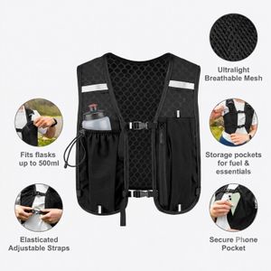 Gilet de Trail Ultraléger, Sac à Dos Running Léger pour Marathon, Cyclisme, Randonnée et Activités de Plein Air