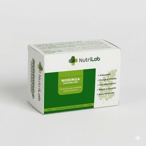 Hybrid Nutrilab Moringa Oleifera Bio, 500mg, Complément Alimentaire Naturel pour Énergie, Vitalité, Antioxydants & Soutien Immunitaire, 90 Gélules Végétales