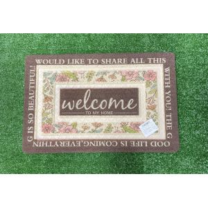 Tapis digital haute qualité – welcome to my home - 40x60 – Marron