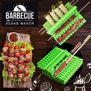 Acheter 10 pièces brochettes de Barbecue plates réutilisables