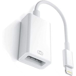 Adaptateur Lightning vers USB pour appareil photo, certifié Apple MFi, câble adaptateur USB 3.0 OTG pour iPhone/iPad pour connecter un lecteur de cartes, une clé USB, un disque USB, un clavier