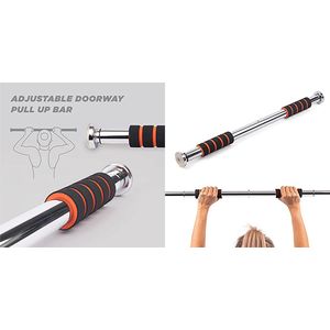 Barre de Traction Réglable Sans Perçage – Barre de Musculation pour Cadre de Porte de 62 à 100 cm, Pull-Up & Chin-Up Bar pour Renforcement du Haut du Corps, Fitness et Entraînement à Domicile