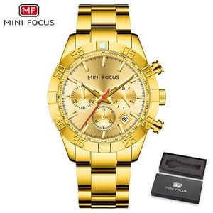 MINI FOCUS Montre De Sport Pour Hommes, À Quartz, De Luxe, Sous-cadrans, Calendrier, Business