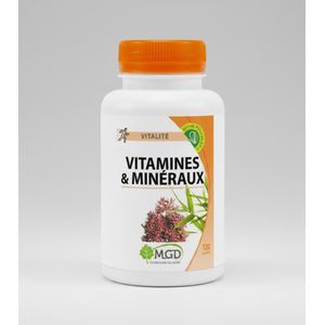 MGD Vitamines & Minéraux Essentiels pour Vitalité, Complexe de 10 Vitamines et 6 Minéraux, 120 Gélules