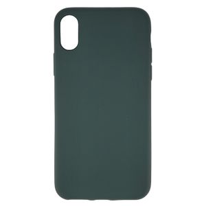 Pochette silicone pour iPhone XS Vert foncé