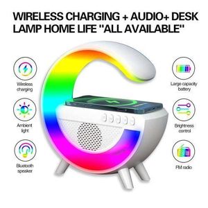 مكبر صوت بلوتوث مع شحن لاسلكي – منبه مدمج – BT3401 LED