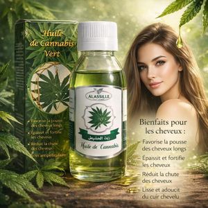 AL ASSILE Huile de vegetales naturelles Verte Soin Naturel pour la Croissance et la Force des Cheveux