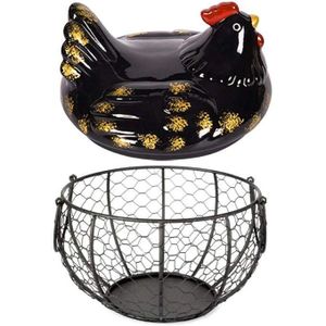 Panier à Œufs Élégant en Fer Forgé – Alliez Style et Praticité