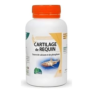 Cartilage de Requin - Soutien Articulaire et Osseux - Source de Calcium et Phosphore - 200 Gélules