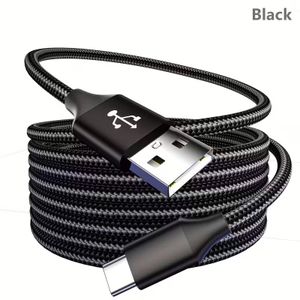 كابل شحن سريع USB إلى USB-C مسطح مضاد للتشابك - تصميم "فلات" مرن - بطول 1 متر