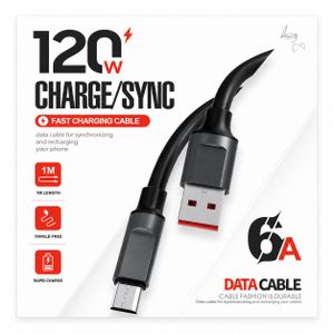 Câble Series USB-A vers Android  – Charge rapide 120W – 6 A – Blanc