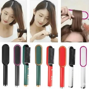 Brosse Lissante Chauffante Électrique - Peigne Lisseur de Cheveux Professionnel avec Température Réglable pour Brillance et Soin Capillaire