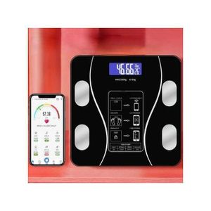 Balance Numérique Intelligente de Graisse Corporelle, Analyseur de corps complet, LED, Bluetooth