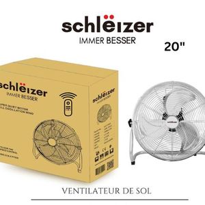 schlëizer Ventilateur Grand Modèle 20'' , métal chromé