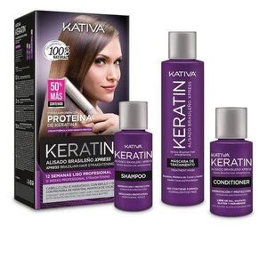 Kativa Professional Lissage brésilien à la kératine Xpress Hydrate et lisse les cheveux Protein et Keratin .