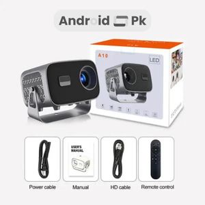 vidéoprojecteur portable intelligent A10 LED compact conçu pour le cinéma à domicile,avec système d'exploitation Android.