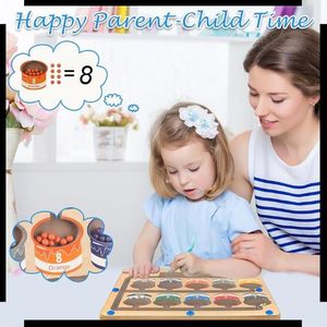 Jeu Éducatif en Bois pour Enfants – Tableau d’Apprentissage Interactif Couleurs & Coordination