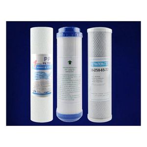 Kit 3 Cartouches Filtrantes Eau PP + CTO + UDF – Filtre Purificateur Eau Osmose Inverse – Rechange Filtre Robinet Maison – Carbon Filter Anti-Chlore Odeur Calcaire – NW-CTO+PP+UDF