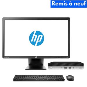 Hp ProDesk 600 G3 Mini + Écran EliteDisplay E231 – Intel Core i5-6500T – 8Go RAM – 256Go SSD – Moniteur 23" Full HD IPS (Remis à neuf)