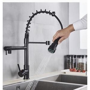 robinet mitigeur cuisine avec bec flexible rotatif - MITIGEUR ÉVIER