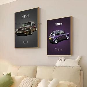 2 POSTR A5  Vintage Car 80s GTI Sport 