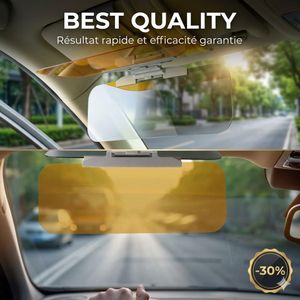 Pare-soleil de voiture universel HD anti-UV jour et nuit, lunettes anti-absorbe ouissement, bouclier de véhicule à clipser pour vue, miroir de conduite