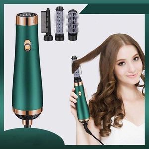 Kemey Peigne Capillaire Sèche-cheveux Et Volumateur Pour Femmes,Fers à Crêper-VERT-