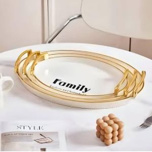 Élégance au Quotidien : Plateaux de Service Ovales Design