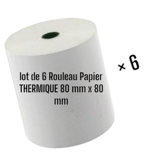 Bobine papier thermique 80 mm x 80 m (lot de 10)