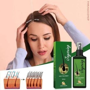 Jaysuing Sérum Anti-chute de cheveux liquide gingembre solide Nutrition des cheveux follicule pileux 120ml