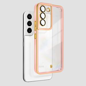 Case Pochette Pour Samsung s21 transparent simple utiliser Gold/Rose