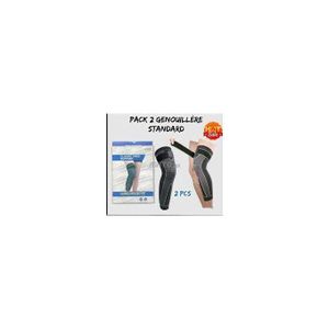 Pack 2 Genouillères de Sport Haute Compression – Support de Genou Élastique Respirant Anti-Douleur – Protection Articulaire avec Maintien Renforcé & Bandes Antidérapantes – Fitness, Running, Football, Musculation – 2 PCS