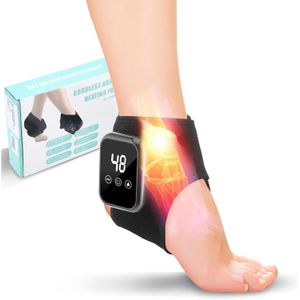 Massage Pieds 3 en 1, Masseur Pied électrique, Thermo Masseur Pied Attelle Cheville avec 3 Modes de Vibration, 3 Niveaux de Chauffage, Recharge USB et Portable Tensions et Fatigue