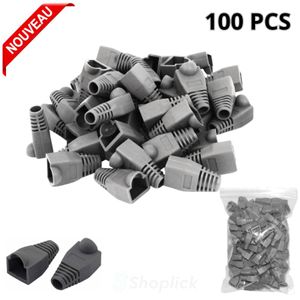 Cache connecteur Plug  Lot 100 Embouts RJ45 Orange – Protection Câble Ethernet Professionnelle