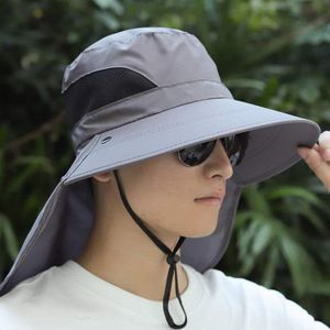 Chapeau de Soleil Anti-UV avec Masque et Protection de la Nuque – Respirant pour Activités Outdoor