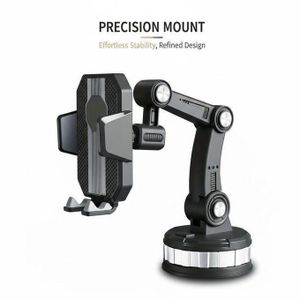 Support Téléphone Universel Voiture 360° – Support Pare-Brise Mains Libres Compatible iPhone Samsung Xiaomi, Rotation Complète et Fixation Stable