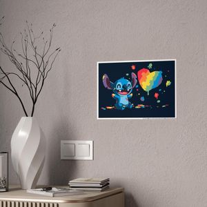 Poster  STITCH Model 16 : Premium Autocollant A4 –MULTICOLORS - Vinyle Haute Définition – Déco Sans Limite (Toutes Surfaces)
