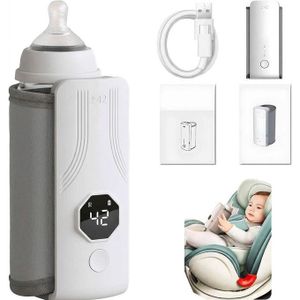 Chauffe-Biberon USB Réglable à 3 Vitesses pour Garder Lait de Bébé au Chaud,Chauffe-biberon Portable Sac Chauffe-biberon Rechargeable Par USB